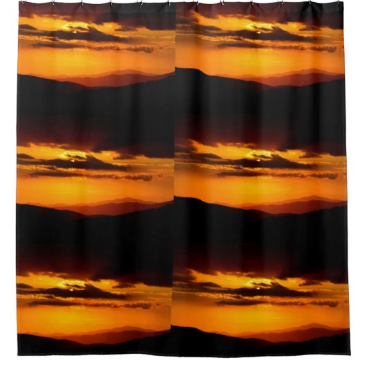 Mooie foto van zonsondergang douchegordijn (Voorkant)