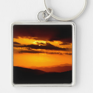 Mooie foto van zonsondergang sleutelhanger