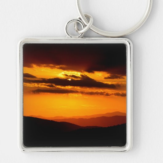 Mooie foto van zonsondergang sleutelhanger (Voorkant)