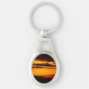 Mooie foto van zonsondergang sleutelhanger