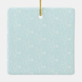 Mooie foto-weddenschap met thema Snowflakes Keramisch Ornament (Achterkant)