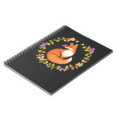 Mooie fox Floral met schoorsteenvlinder Notitieboek (Linkerzijde)