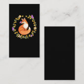 Mooie fox Floral met schoorsteenvlinder Visitekaartje (Voorkant / Achterkant)
