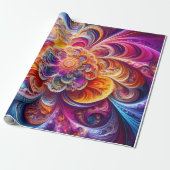 Mooie fractal cadeauverpakking cadeaupapier (Uitgerold)