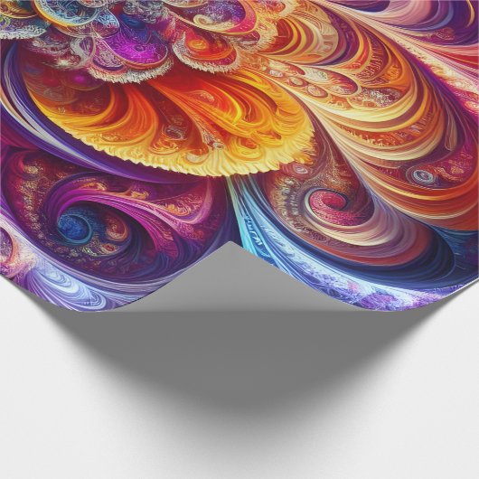 Mooie fractal cadeauverpakking cadeaupapier (Hoek)