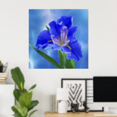 Mooie fractale iris en de betekenis ervan poster (Thuiskantoor)