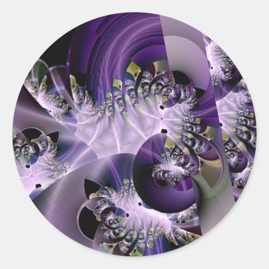 Mooie Fractil digitale kunst sticker (Voorkant)