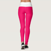 Mooie framboos en wit leggings (Achterkant)
