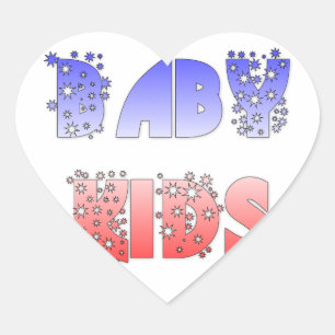Mooie Franse Baby Kinder nationale vlagkleuren Hart Sticker