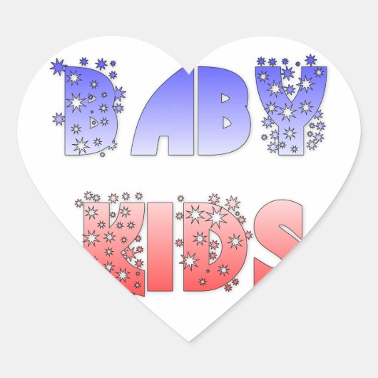 Mooie Franse Baby Kinder nationale vlagkleuren Hart Sticker (Voorkant)