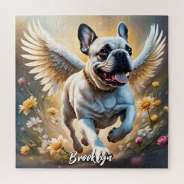 Mooie Franse Bulldog & Angel Wings Legpuzzel