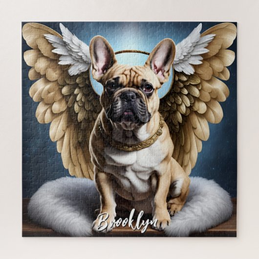Mooie Franse Bulldog & Angel Wings Legpuzzel (Verticaal)