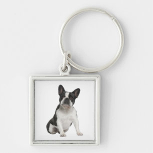 Mooie Franse Bulldog Puppy Hond Sleutelhanger