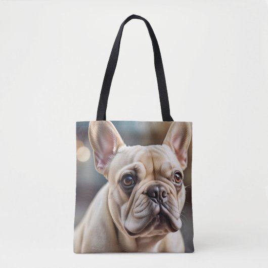 Mooie Franse Bulldog Tote Tas (Voorkant)
