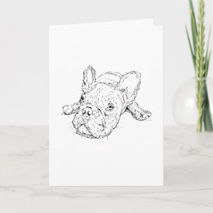 Mooie Franse Hond Wenskaart Kaart