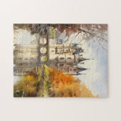 Mooie Franse Kasteel Aquarel Puzzel (Horizontaal)