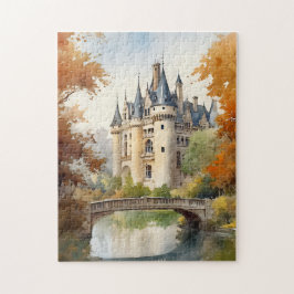 Mooie Franse kasteel Waterverf puzzel