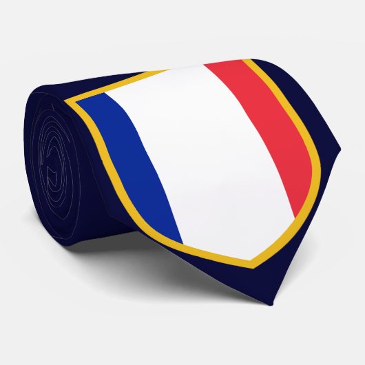 Mooie Franse vlag Stropdas (Opgerold)