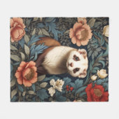 Mooie fret William Morris geïnspireerd Fleece Deken (Voorkant (Horizontaal))