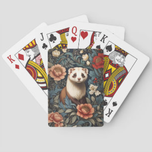 Mooie fret William Morris geïnspireerd Pokerkaarten