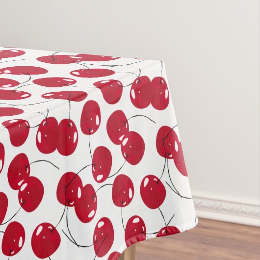 Mooie frisse rode kersen thema tafelkleed (Voorbeeld)