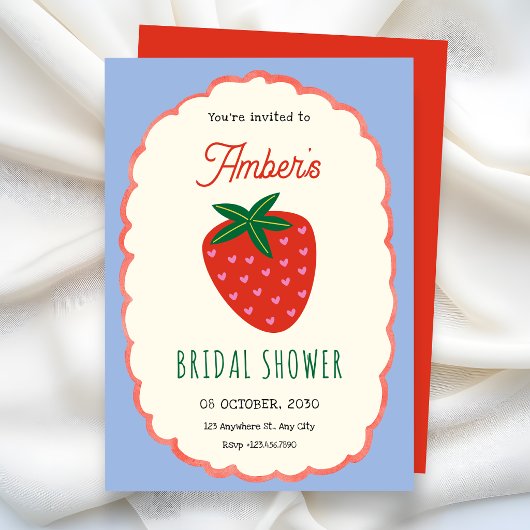 Mooie fruit bruidsshower kaart