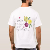 Mooie fruit en groenten met initialen t-shirt (Achterkant)