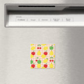 Mooie Fruit Gingham Patroon Magneet (Insitu (Vaatwasser))