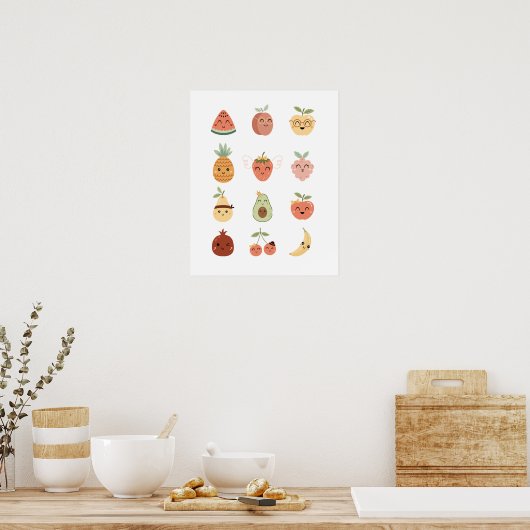 Mooie Fruit Poster Print (Keuken)