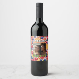 Mooie fruit thema wijnlabel wijn etiket