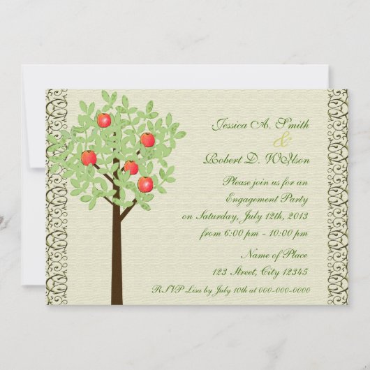 Mooie fruitboom verloving foto aankondiging (Voorkant)