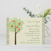 Mooie fruitboom verloving foto aankondiging (Staand voorkant)