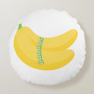 Mooie Fruitkunst / Tropische Voedsel Esthetiek Rond Kussen