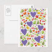 Mooie fruitpatroon briefkaart (Voorkant / Achterkant)