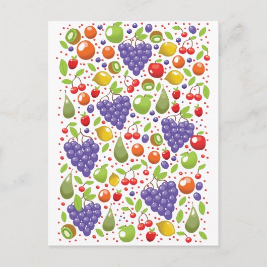 Mooie fruitpatroon briefkaart (Voorkant)