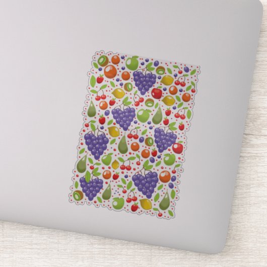 Mooie fruitpatroon sticker (Detail)