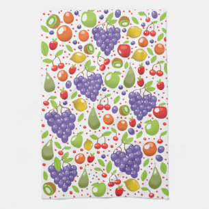 Mooie fruitpatroon theedoek
