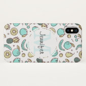 Mooie Fruitpatroon Zomer Thema Monogram Case-Mate iPhone Case (Achterkant (horizontaal))