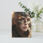 Mooie futuristische cyborg briefkaart (Staand voorkant)