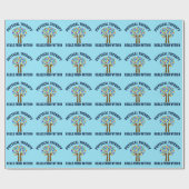 Mooie Fysieke Therapist Blue Birthday Cadeaupapier (Vlak)