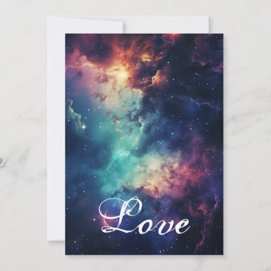 Mooie Galaxy Celestial Onder de Sterren Bruiloft Kaart (Achterkant)