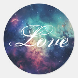 Mooie Galaxy Celestial Onder de Sterren Liefde Ronde Sticker