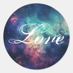 Mooie Galaxy Celestial Onder de Sterren Liefde Ronde Sticker