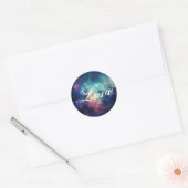 Mooie Galaxy Celestial Onder de Sterren Liefde Ronde Sticker (Envelop)