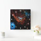 Mooie Galaxy Vierkante Klok (Huis)