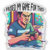 Mooie gamer ontwerpen sticker (Voorkant)