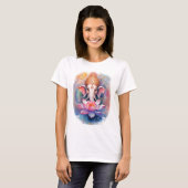 Mooie ganesha en lotus t-shirt (Voorkant volledig)