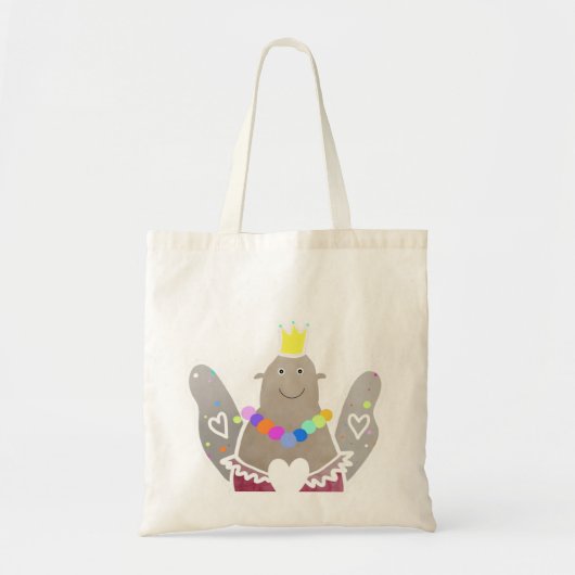 Mooie gans en een kroon tote bag (Voorkant)