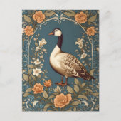 Mooie  gans William Morris Geïnspireerd Briefkaart (Voorkant)