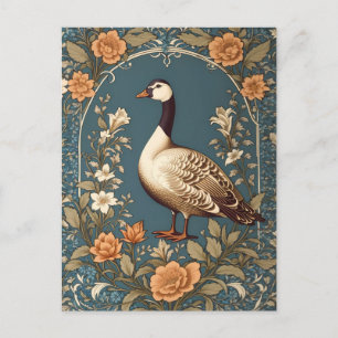 Mooie  gans William Morris Geïnspireerd Briefkaart